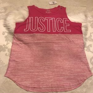 DONATED  NWT JUSTICE COLOR BLOCK SCOOP NECK TANK TOP💗size 20 plus💗